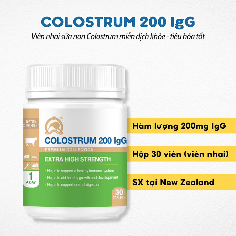 Viên nhai sữa non KGK Colostrum hàm lượng cao 200mg IGG